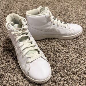 Nike White High-Top Leather Sneakers